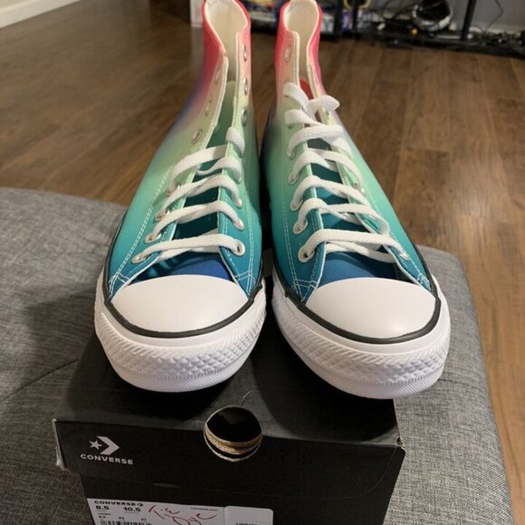**BRAND NEW NEVER USED, SIZE 7 MEN** Converse psychedelic hoops - Picture 2 of 5